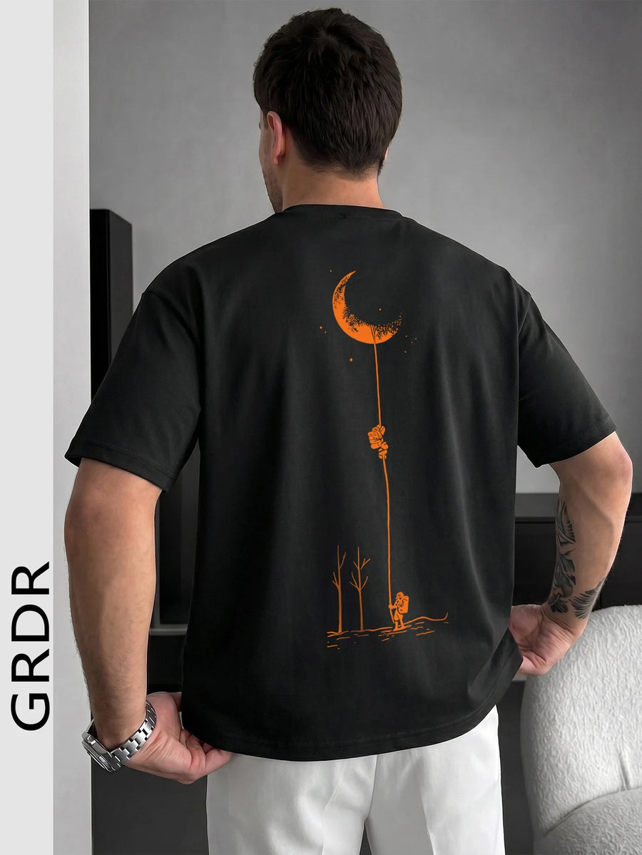 GRDR Men's Fashionable Printed Loose Short Sleeve T-Shirt | Exquisite Design | Summer Essential | Easy To Match, Showcasing Your Style
